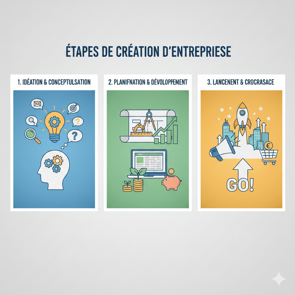 Etapes de création d'entreprises
