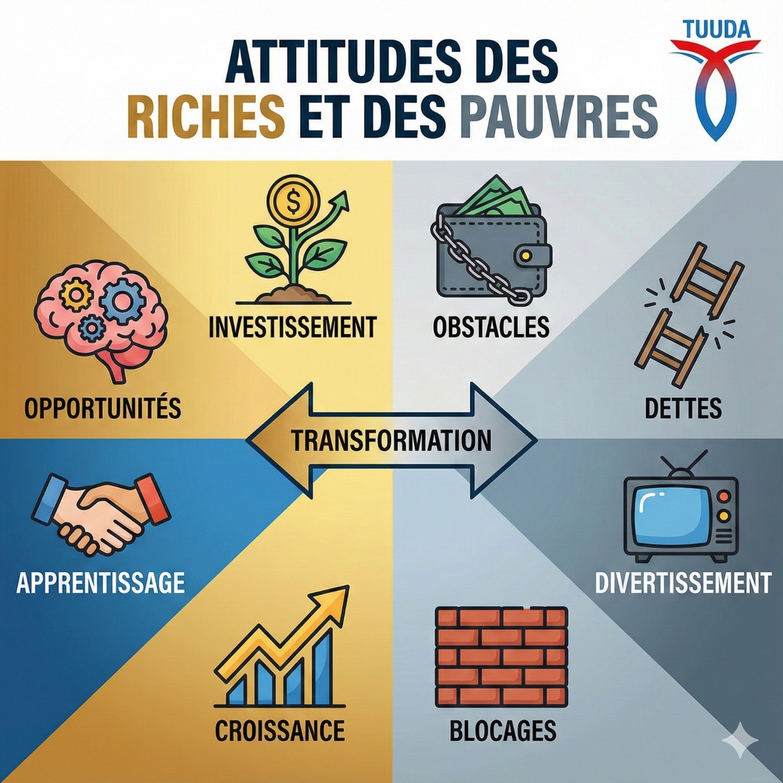 Attitudes des Riches et des pauvres